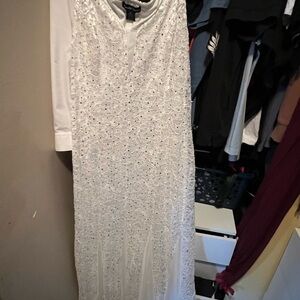 Indulge White Long Sleeve Lace Dress